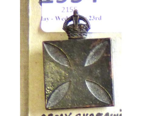 British Corps -Army Chaplains Dept - Blackened KC(Pre 1940)                         
