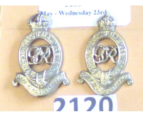 Corps Collar Badge Pair-Royal Horse Artillery-K-w/m Pair                                                  