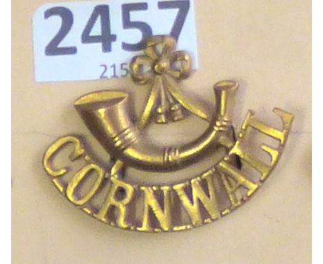 British Shoulder Titles-The Duke of Cornwall's Light Infantry - Bugle/Cornwall(W1052)