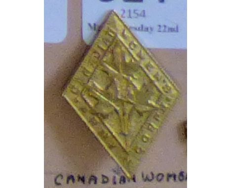 Canada - Canadian Women's Army Corps Cap Badge - Brass