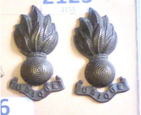 Corps Collar Badge Pair-Royal Engineers Officers- SD Bronze Pair                                  