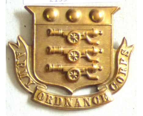 British Corps -Royal Army ordnance Corps - Brass (pre 1919) large         