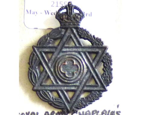 British Corps -Royal Army Chaplains Dept (Jewish) - Blackened KC                        