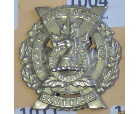 Canada - The Toronto/Scottish Regiment Cap badge-(1916-1919)- w/m
