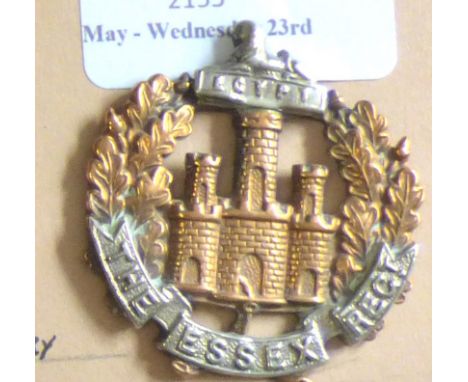 The Essex Regiment - Bi-Metal, Gilded and w/m, INF130