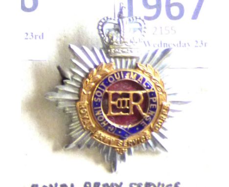 British Corps -Royal Army Service Corps - Blackened and Enamel -(Officers pre 1953