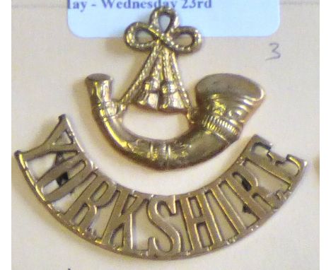 King's Own Yorkshire Light Infantry - Bugle/Yorkshire - Brass                                           