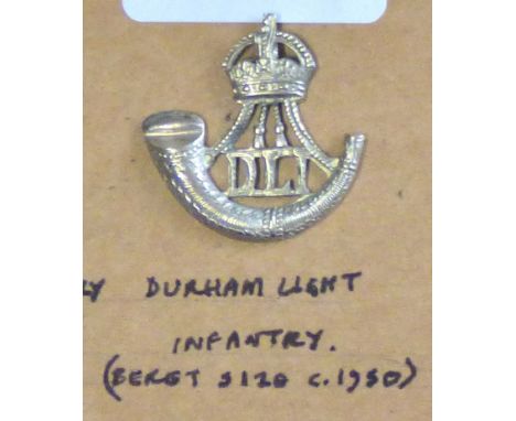 British Regiment - Light Infantry - Durham Light Infantry - w/m (Beret Badge c1950) KC
