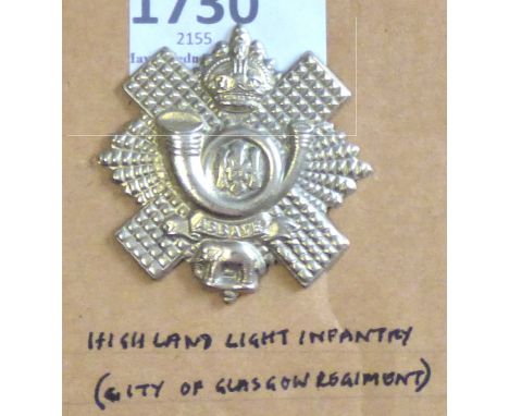 British Regiment - Light Infantry - Highland Light Infantry (City of Glasgow Regiment) w/m KC