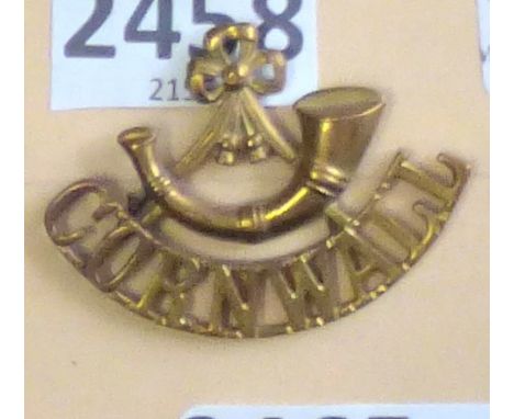 British Shoulder Titles-The Duke of Cornwall's Light Infantry - Bugle/Cornwall(W1053)