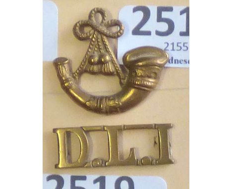 British Shoulder Titles-The Durham Light Infantry - Bugle/DL1(W1350)