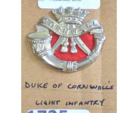 British Regiment - Light Infantry - Duke of Cornwall's Light Infantry, w/m