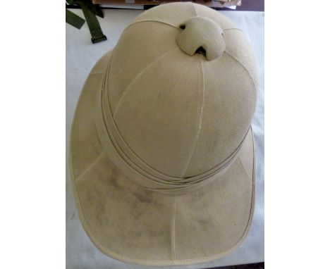 British WWII Pith Helmet, 1942 dated, made by Walker Ashworth and Linney Ltd. A fantastic Pith