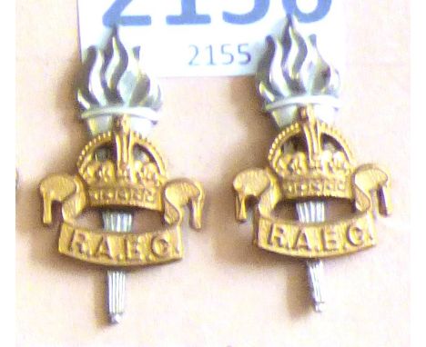 Corps Collar Badge Pair-Royal Army Education Corps-KC,Bi-Metal (Post 1948)-Pair