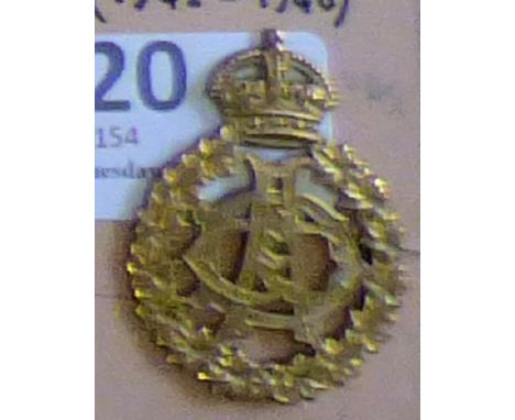 Canada - Canadian Army Dental Corps Cap Badge - Brass KC