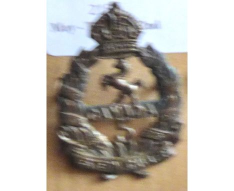 Canada - 5th Infantry Battalion 1914 - Bronze Officers Cap Badge KC