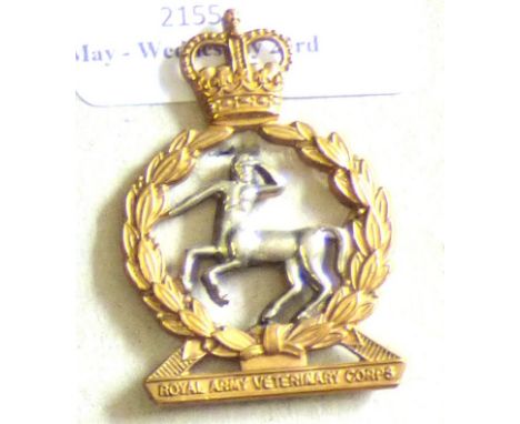 British Corps -Royal Army Veterinary Corps - Bi-Metal QC(Pre 1953)                    