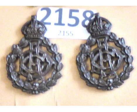 Corps Collar Badge Pair-Army Dental Corps-KC, Bronze (Pre 1948)-Pair