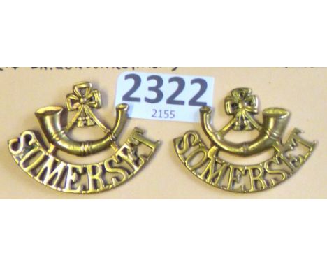 Somerset Light Infantry(Princes Albert's) Bugle/Somerset-Brass - Facing Pair                