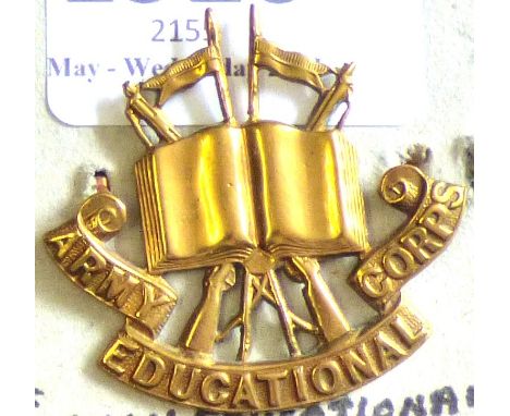 British Corps -Army Educational Corps - Brass(Pre 1947)                                 