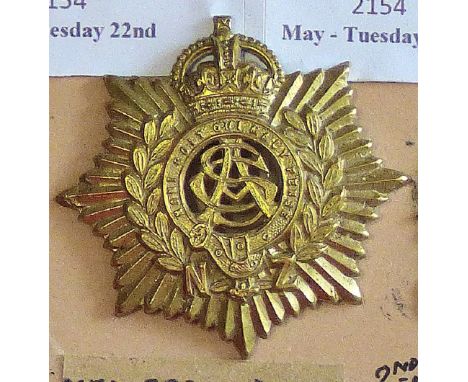 New Zealand -Army Service Corps (pre 1947) Cap Badge, Brass KC