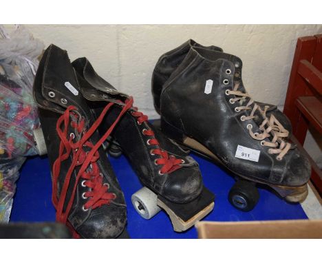 Two pairs of vintage roller skates