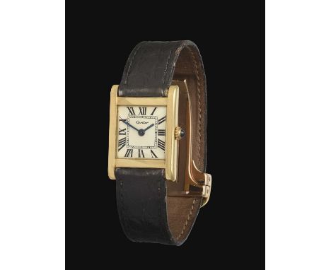 manual wound lever movement signed and numbered 2087714, adjusted to five positions, white dial with Roman numerals, back cov