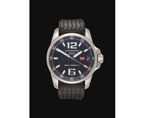 lever movement signed and numbered 108411, adjusted to five positions, black dial with luminous Arabic and baton markers, dat