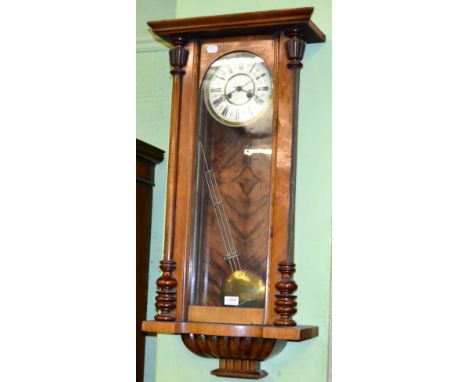 A Vienna type striking wall clock 