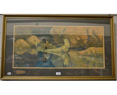 After Hubert Wesley Amick 'Phantom Canyon' colour print, framed and glazed