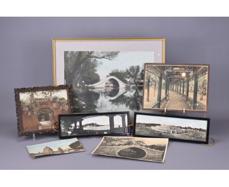 A GROUP OF EARLY 20TH CENTURY PHOTOGRAPHS TAKEN BY DR G.W. MILLEDGE OF THE SUMMER PALACE AND OTHER VIEWS OF IMPERIAL PALACES 