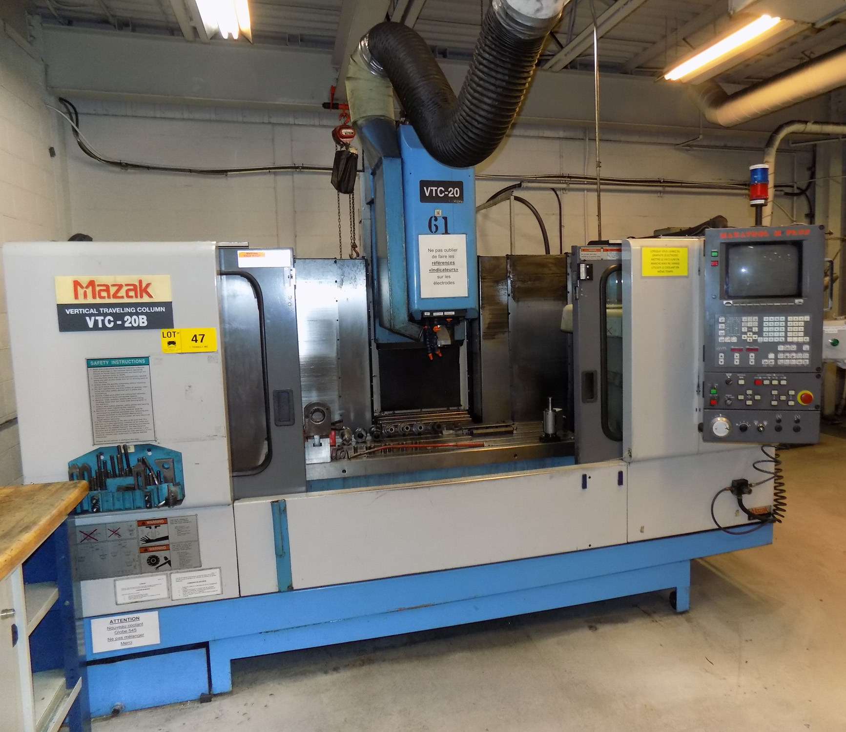 Mazak Vtc 20b Cnc Vertical Machining Center With Mazatrol Mplus Cnc