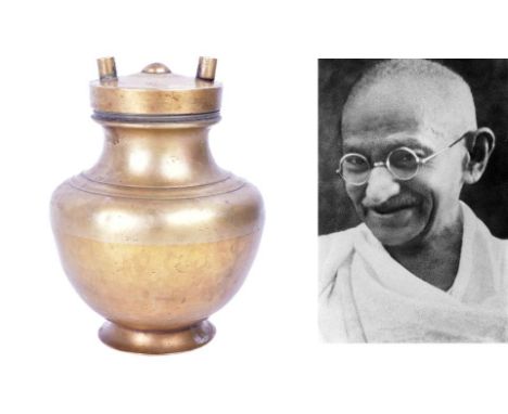Mahatma Gandhi (1869-1948) - an early to mid 20th century Indian brass water pot (lota), once owned and used by Mahatma Gandh
