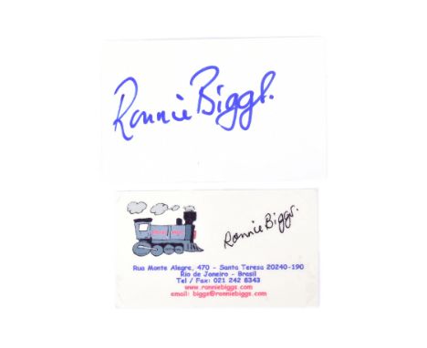 The Great Train Robbery - Ronnie Biggs (1929-2013) - an original personal business card from Biggs, as given out whilst he li