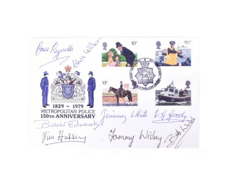 The Great Train Robbery - a 1979 Police First Day Cover / FDC signed by x8 members of the gang  including; leader Bruce Reyno