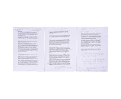 The Great Train Robbery - From the estate of Ronnie Biggs (1929-2013) - an original early draft of a letter written by Biggs'