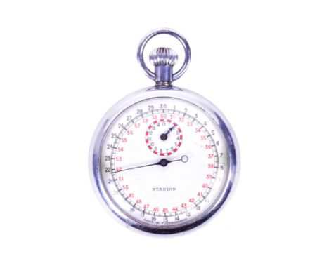 A WWII Second World War Third Reich Nazi German Kriegsmarine Stadion made Torpedo stopwatch / timer. Etched to the back with 
