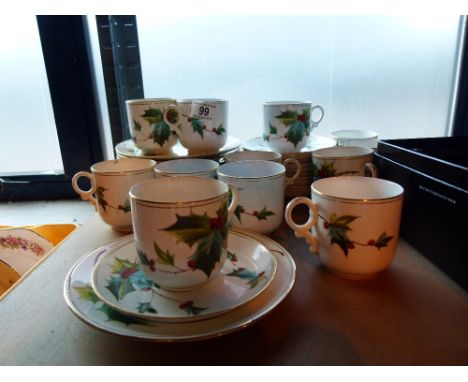 Holly design breakfast tea service