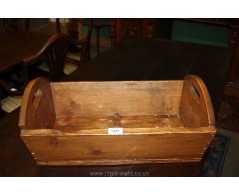 A wooden trough.