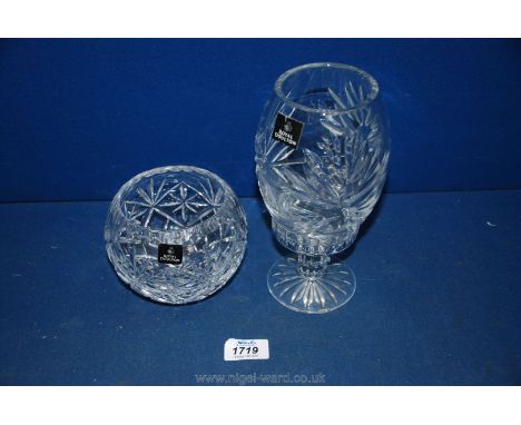 A Royal Doulton posy bowl and a Royal Doulton tea light burner and stand.