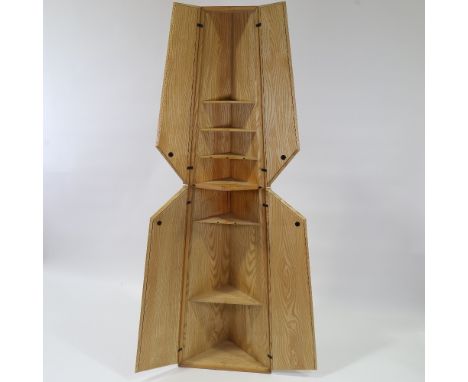 JEREMY BROUN, a pyramid cabinet without handles, designed and made by Jeremy K Broun with maker?s marks to underside, 1980 (i