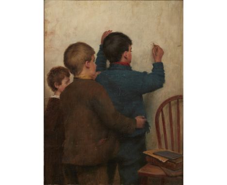 WILLIAM EADIE (SCOTTISH FL.1868-1893)TEACHER'S PORTRAIT Signed and dated 1892, oil on panel36cm x 28cm (14in x 11in)