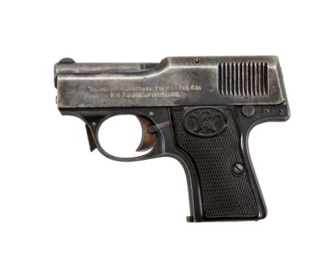 Historische Feuerwaffen - Erlaubnispflichtige Waffen : Pistole Walther Mod. 1 Herst.: Fa. Carl Walther Zella St Blasii S.Nr.: