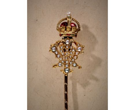 Militaria Deutschland - Herrscherhaus Hohenzollern : Herrscherhaus Hohenzollern: Juwelenbesetzte Geschenknadel Kaiserin Vikto