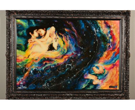 KERRY DARLINGTON (BRITISH 1974) 'ROMEO AND JULIET' a limited edition hand embellished 3D print 79/150, signed lower right, wi