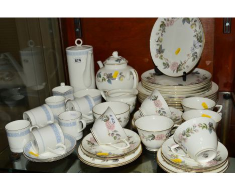 ROYAL WORCESTER DINNER/COFFEE WARES, to include 'Chelsea' coffee pot, cream jug, sugar bowl, six coffee cans and saucers, tog