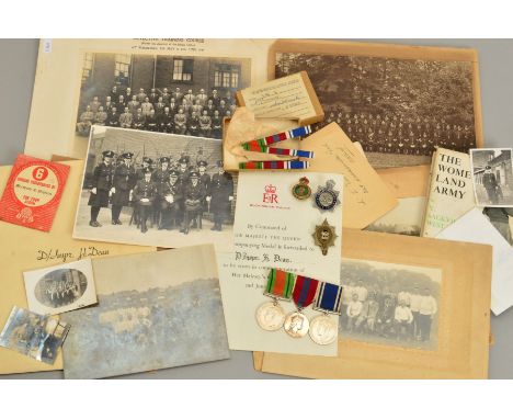 AN ORIGINAL BOXED GROUP OF THREE MEDALS, awarded to Detective Inspector Horace Dean, Staffordshire County Police, to include 