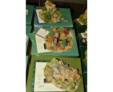 THREE BOXED LIMITED EDITION LILLIPUT LANE SCULPTURES, 'Tinwell Forge' L2653, No871/2000 (certificate), 'Reflections of Jade' 