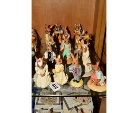 FOURTEEN ROYAL DOULTON BUNNYKINS FIGURES, 'Bride' DB101, 'Groom' DB102, 'Bridesmaid' DB173, 'Vicar' DB254, 'Easter Treat' DB2