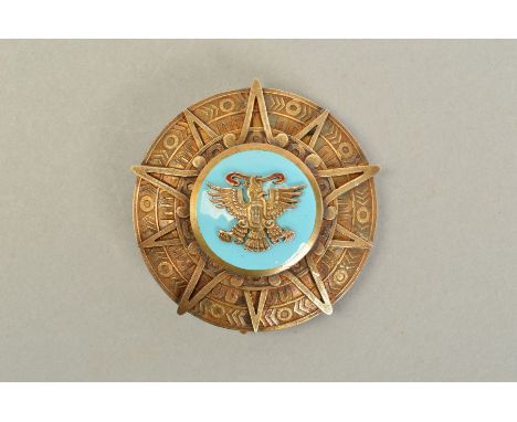 A MEXICAN 'ORDER OF THE AZTEC EAGLE' BREAST BADGE/MEDAL, this award was awarded to Foreign Citizens in Mexico and is consider